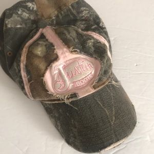 JUSTIN BOOTS CAMO PINK OUTDOOR HAT CAP WESTER PRODUCTS ADJUSTABLE